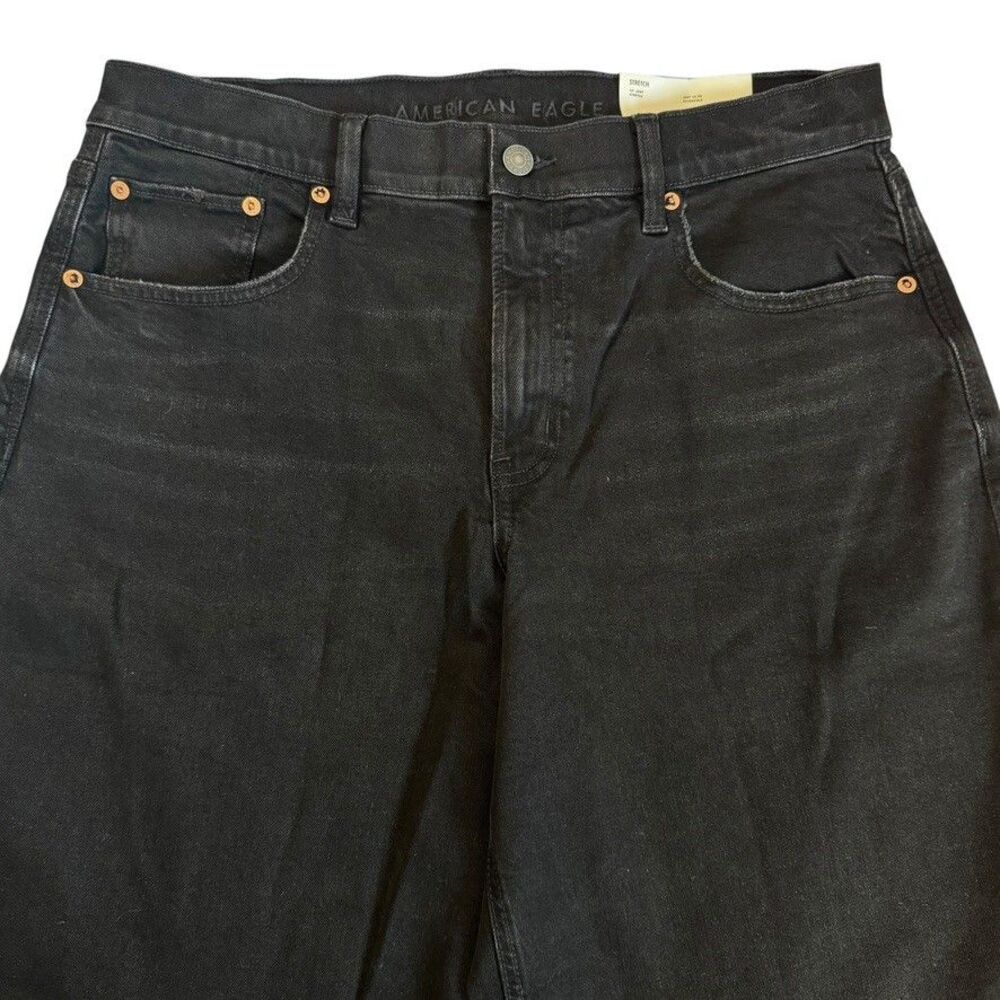NWT American Eagle Size 8 JORT 15" Stretch Low-Rise Black - Picture 3 of 6